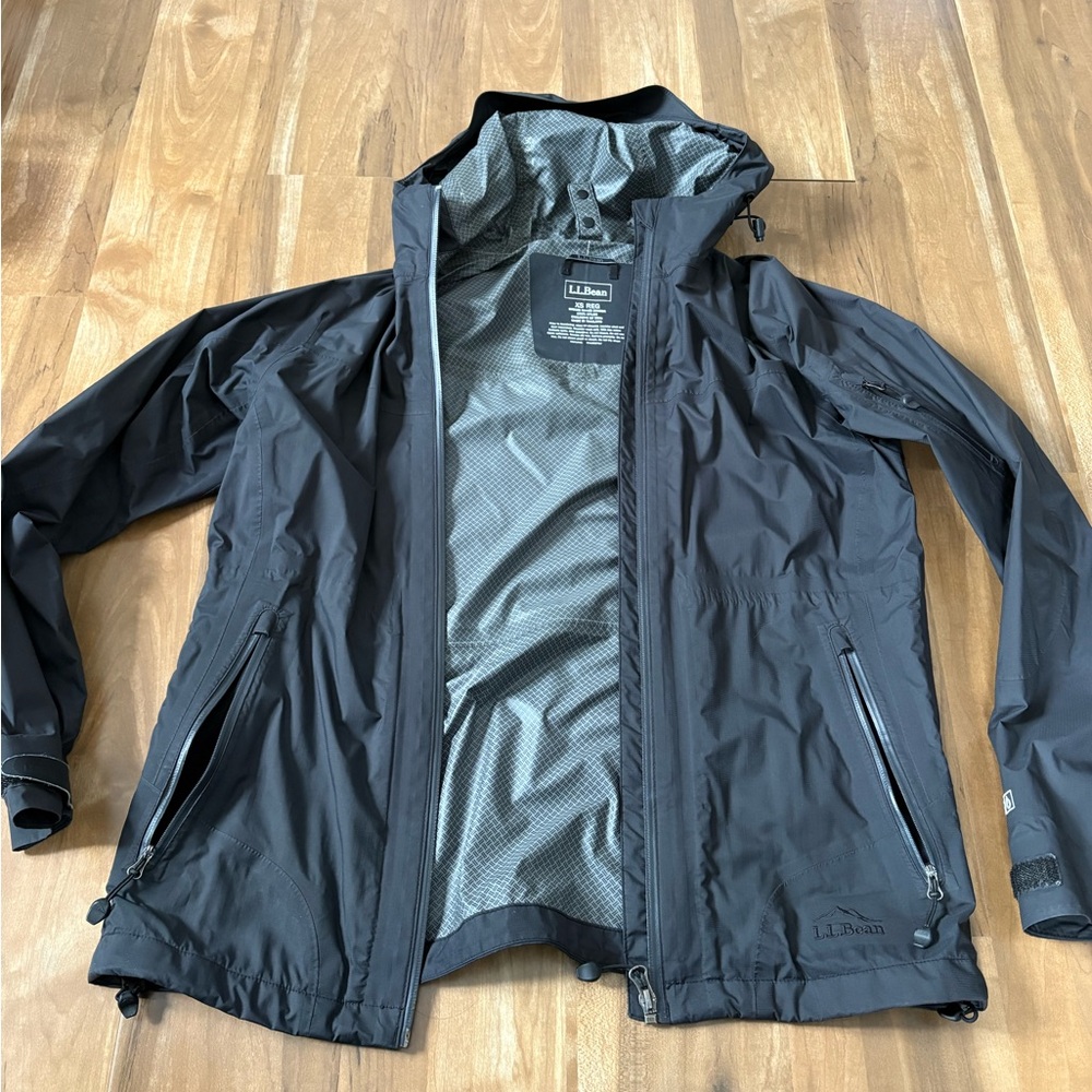 L.L. Bean Black Waterproof Shell with Removable Insulated Liner Jacket (2 in 1)